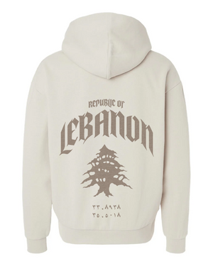Lebanon Republic Oversized Hoodie Beige